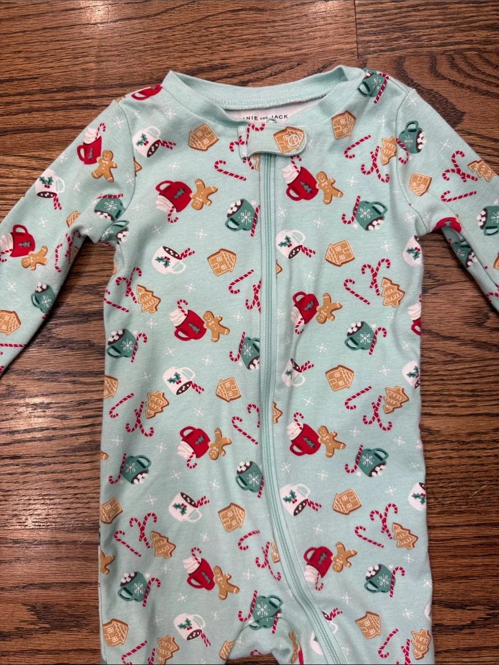 Janie & Jack baby winter Holiday Footed One-Piece Pajamas Size 18-24M